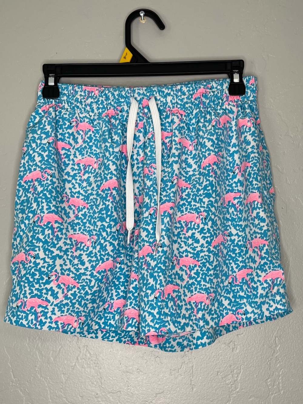 Chubbies Mens Domingos Are For Flamingos Blue Swim Trunks Sz S
